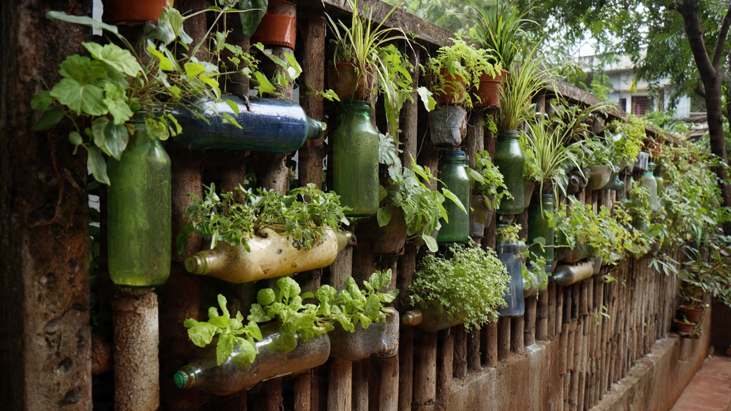 Amazing Vertical Gardening with Recycled Plastic Bottles for Your Home