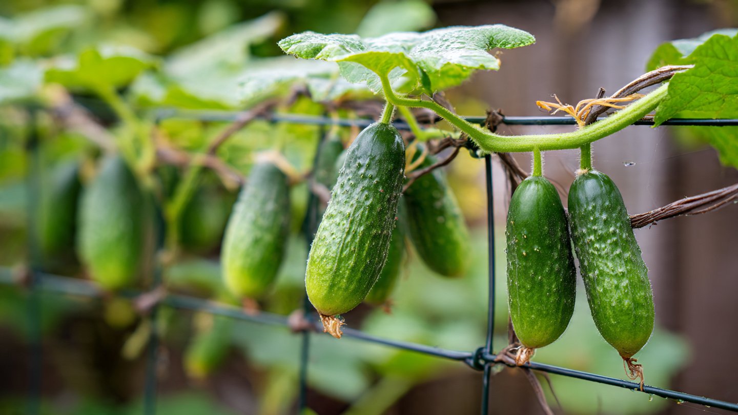 Effective Techniques for Training Cucumber Vines on a Net for Maximum Yield