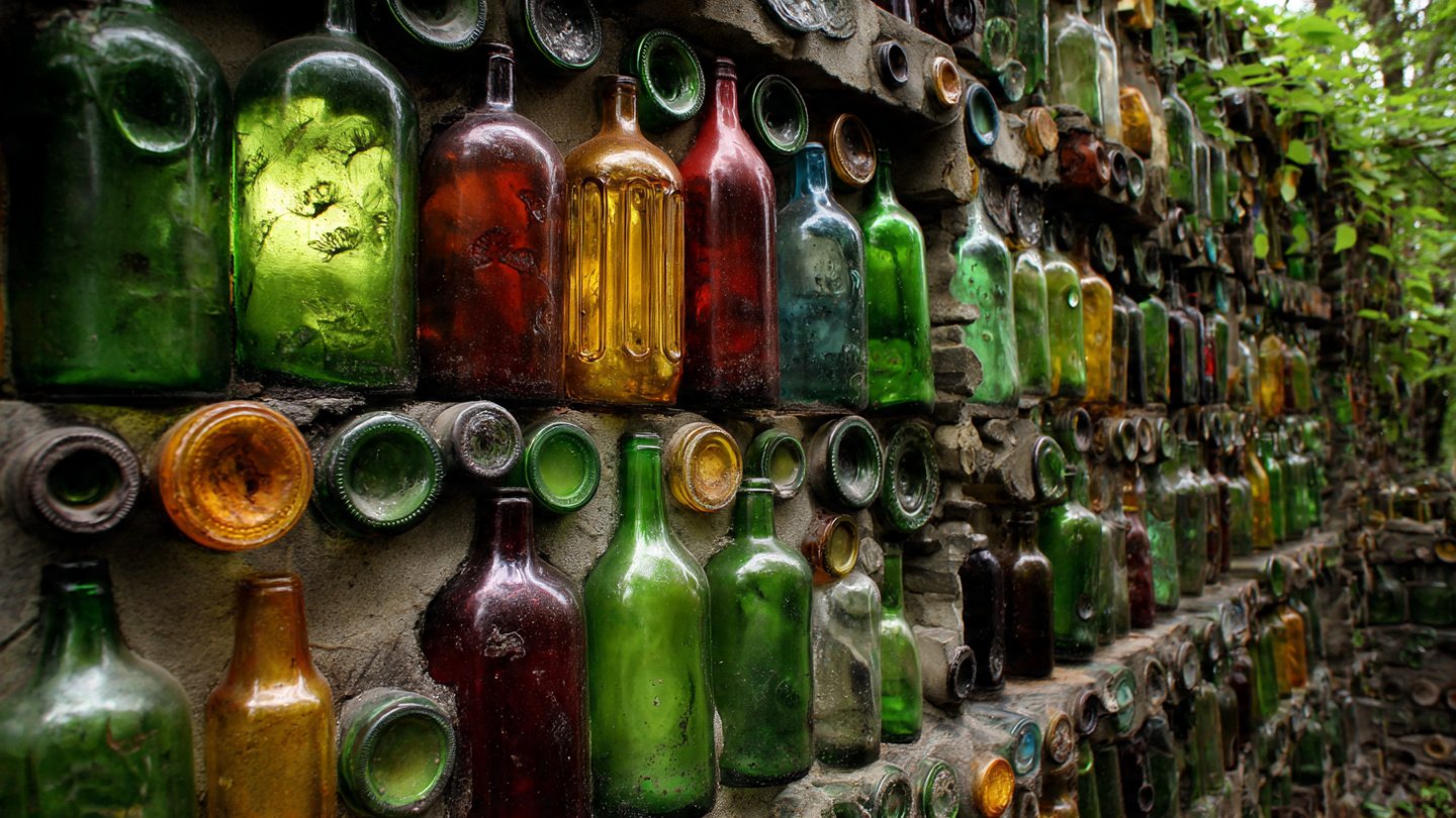 How Can Old Glass Bottles Transform Your Garden into a Unique Wall?