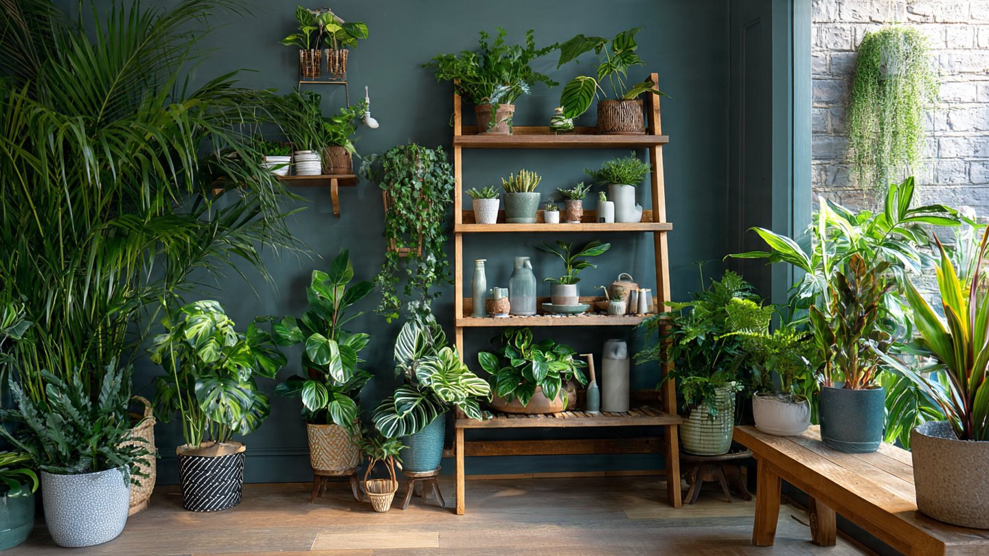 How to Use Ladder Shelves for a Stunning Plant Display