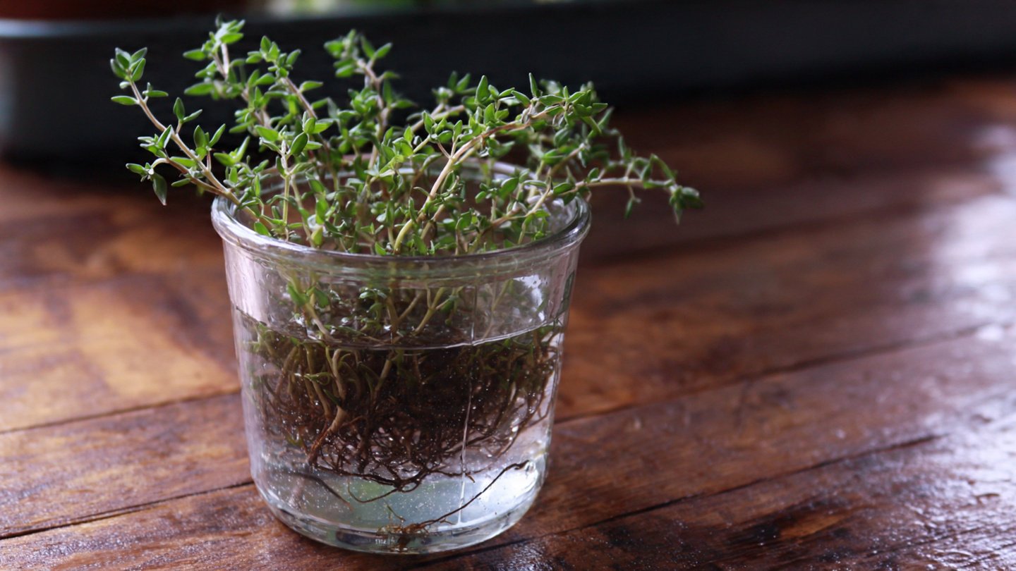 Simple Trick To Root Thyme Cuttings Easily Using Water Method