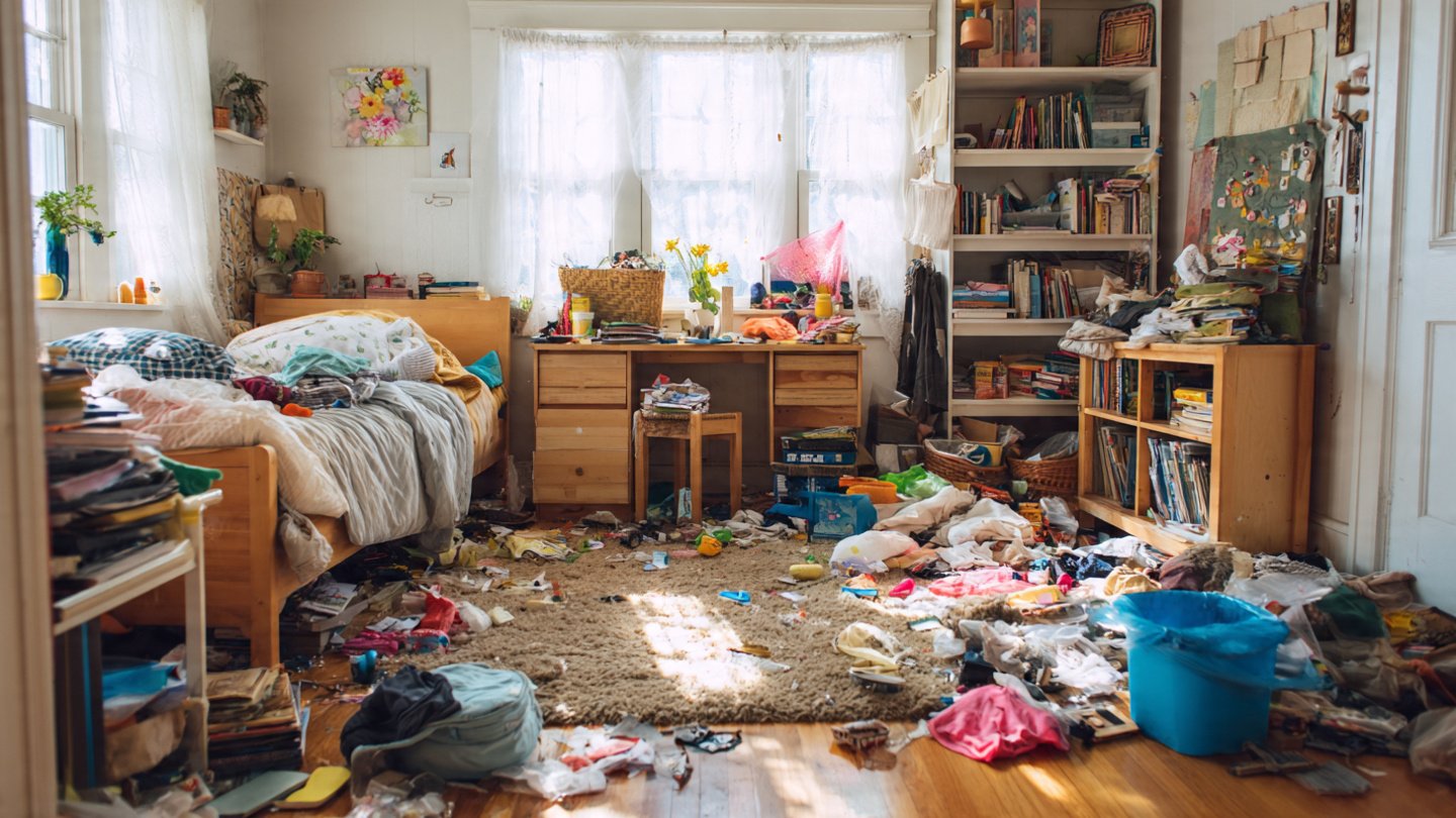 The Cycle of Clutter and Chaos in Busy Homes