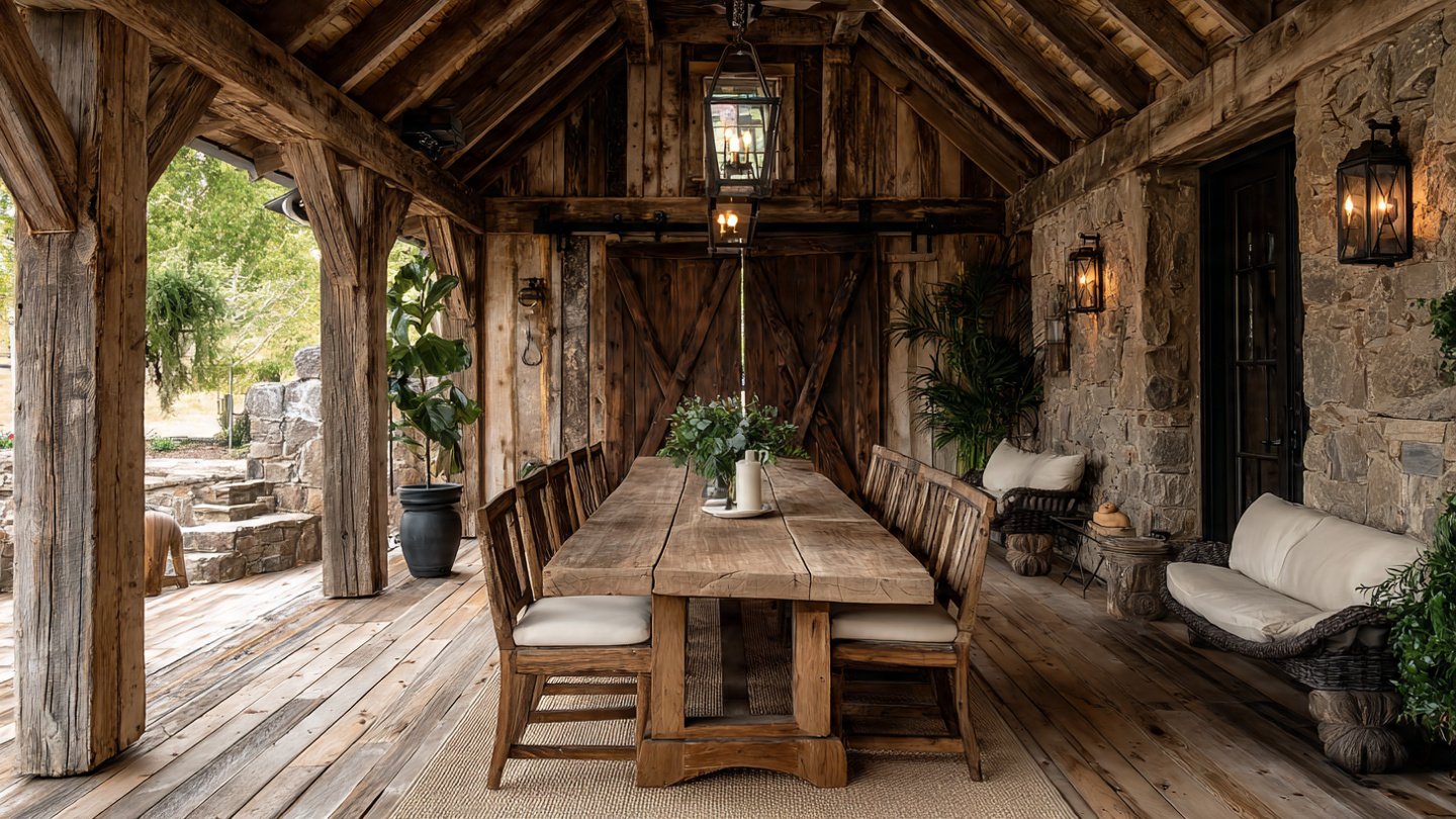 What Are the Best Ways to Transform Old Barn Doors into a Stunning Outdoor Dining Room?