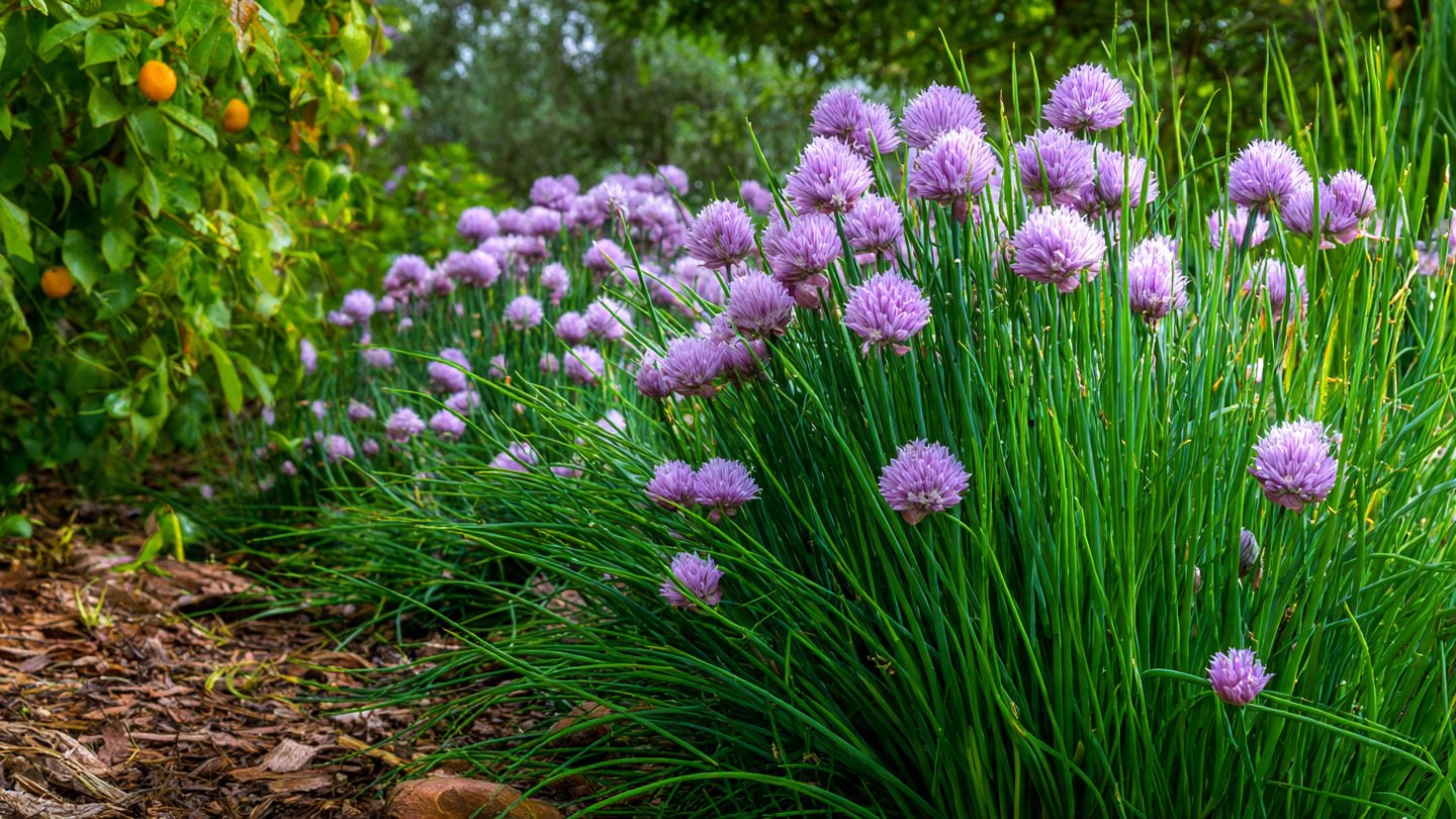 Why Should You Plant Chives Around the Base of Your Peach Trees?